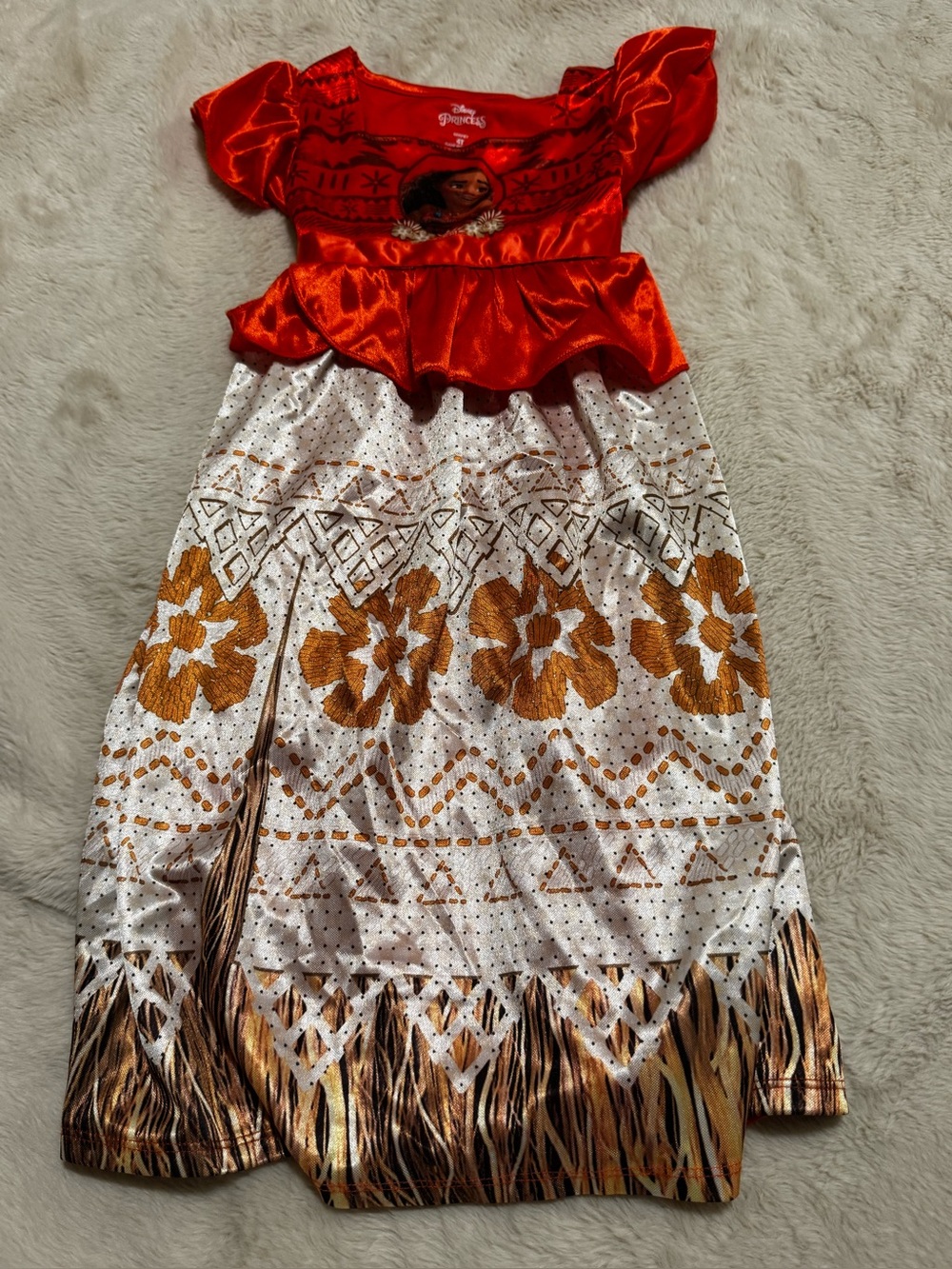 Disney Red and Gold Girls' Moana-Inspired Nightgown